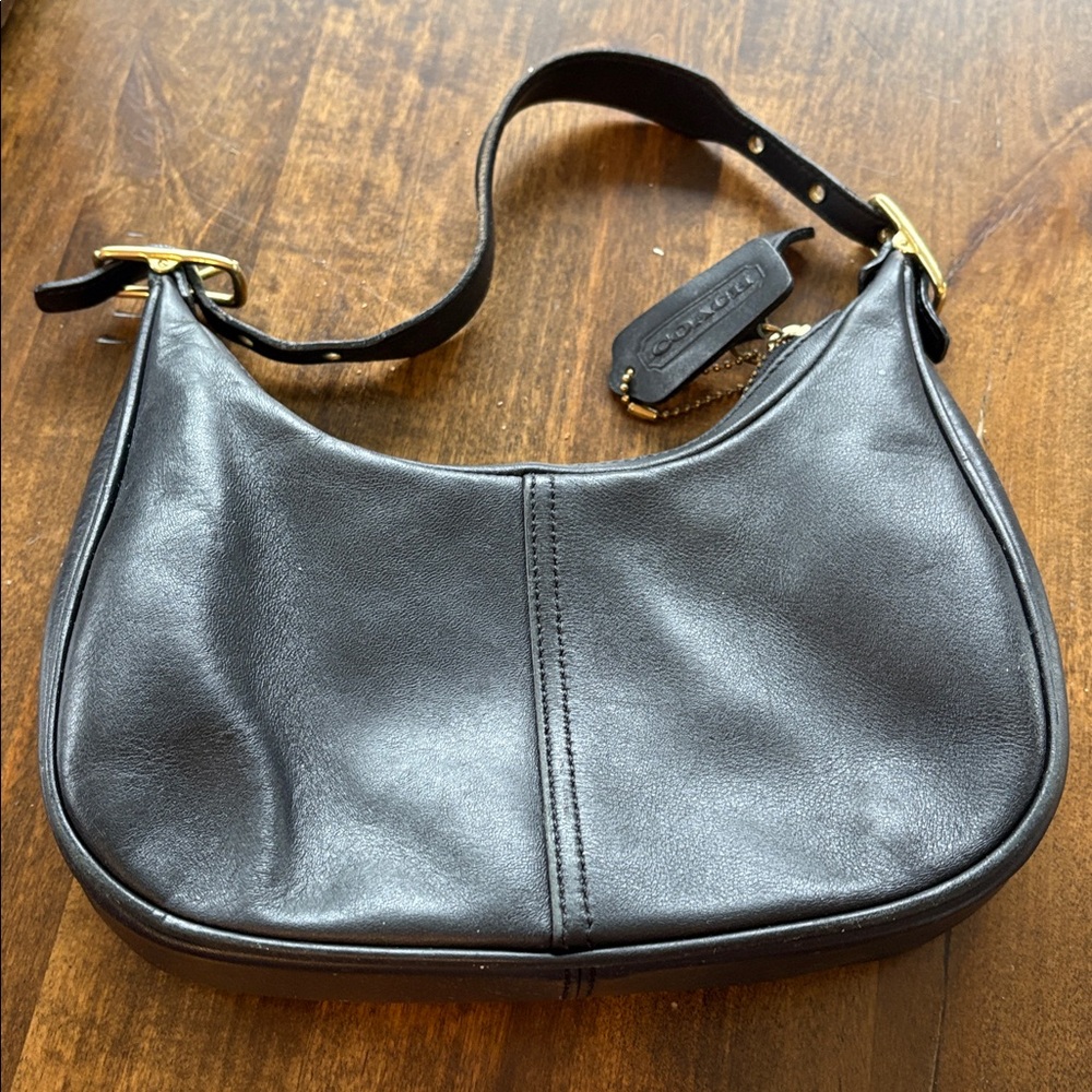 Coach Black Leather Shoulder Bag